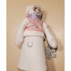 Vintage handmade snowman tree topper.